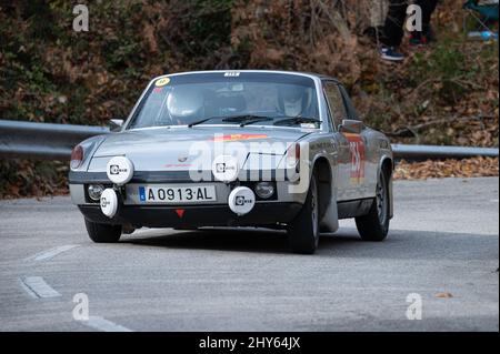 A 69th edition of the Costa Brava rally Porsche 914 4 Stock Photo