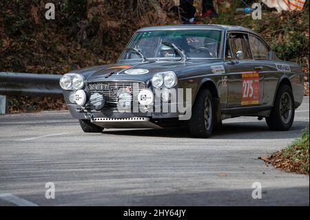 A 69th edition of the Costa Brava rally Lancia Flavia Coupe 1800 Stock Photo