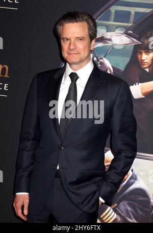 Colin Firth assiste à la première « Kingsmen: The Secret Service » au SVA Theatre, New York Banque D'Images