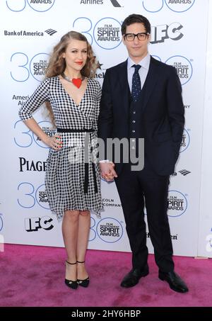 Andy Samberg, Joanna Newsom participe aux 30th film Independent Spirit Awards qui se tiennent sur la plage de Santa Monica Banque D'Images