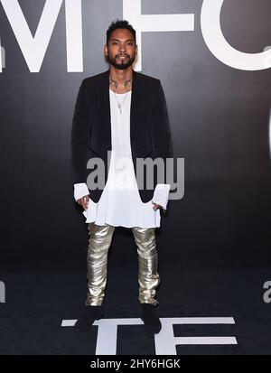 Miguel arrivant à la collection Tom Ford automne/hiver 2015 Présentation de la collection de vêtements pour femmes qui s'est tenue aux studios Milk. Banque D'Images