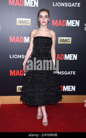 Kiernan Shipka participe à la célébration AMC des 7 derniers épisodes de « Mad Men » avec le Black & Red ball qui s'est tenu au Dorothy Chandler Pavilion Banque D'Images