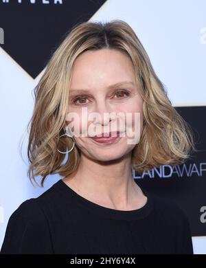 Calista Flockhart assistant aux prix TV LAND 2015 qui se tiennent au Saban Theatre de Los Angeles, aux États-Unis. Banque D'Images