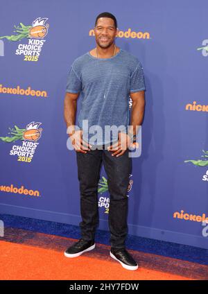 Michael Strahan assistant aux prix de sports Nickelodeon Kidss' Choice 2015 qui se tiennent au Pauley Pavilion de l'UCLA à Los Angeles, aux États-Unis. Banque D'Images