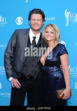 18 avril 2010 Las Vegas, NV. Blake Shelton et Miranda Lambert Prix annuels 45th de l'Académie de musique country au MGM Grand Hotel and Casino Banque D'Images