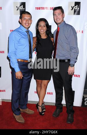 Javi Marroquin, Gigi Hanna et Jeremy Clavert participant à la première partie de la saison 4 de « jeune Daze » qui s'est tenue au Bugatta Supper Club de Los Angeles, aux États-Unis. Banque D'Images