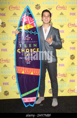 SkMylar Astin dans la salle de presse après les prix Teen Choice au Centre Galen le dimanche 16 août 2015, à Los Angeles. Banque D'Images