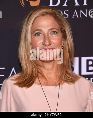 Edie Falco arrivant à la BAFTA 2015 TV Tea Party Banque D'Images