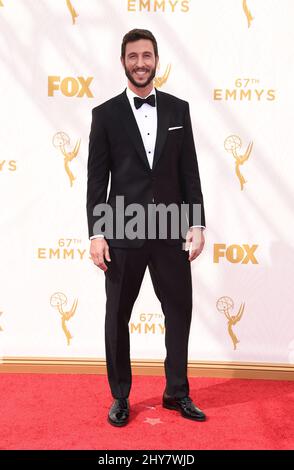 Pablo Schreiber arrive aux Primetime Emmy Awards 67th le dimanche 20 septembre 2015, au Microsoft Theatre de Los Angeles. Banque D'Images