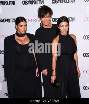 Kim Kardashian, Kris Jenner & Kourtney Kardashian assiste à la fête d'anniversaire 50th de Cosmopolitan qui s'est tenue au Ysabel. Banque D'Images