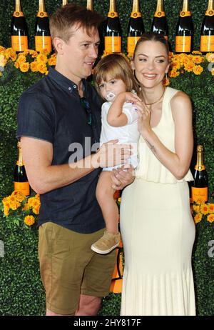 Jaime King, Kyle Newman, James Knight Newman assiste à la Sixième édition annuelle de la Polo Classic veuve Clicquot, à Los Angeles, au parc historique national Will Rogers, en Californie, aux États-Unis. Banque D'Images