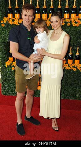 Jaime King, Kyle Newman, James Knight Newman assiste à la Sixième édition annuelle de la Polo Classic veuve Clicquot, à Los Angeles, au parc historique national Will Rogers, en Californie, aux États-Unis. Banque D'Images