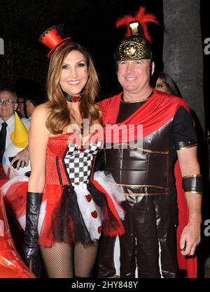 Heather McDonald, Peter Dobias participant à la fête d'Halloween Casamigos Tequila de 2015 Banque D'Images