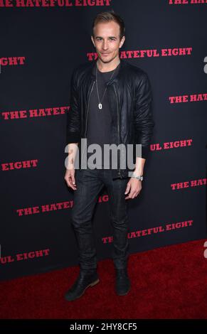 Jesse Johnson assiste à la première mondiale du hateful huit, à Los Angeles, Californie. Banque D'Images