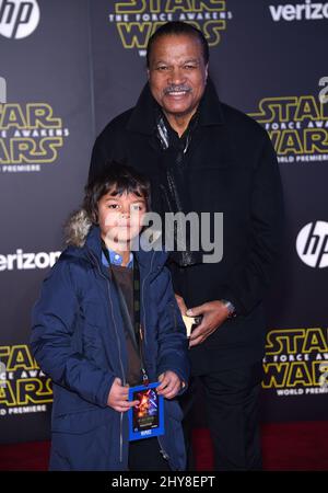 Billy Dee Williams assister à la première Star Wars: The Force Awakens Banque D'Images