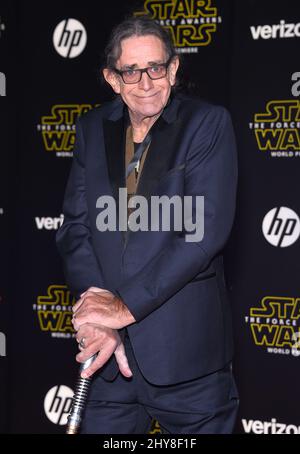 Peter Mayhew assister à la première Star Wars: La Force réveille Banque D'Images