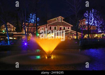 Ambiance Smoky Mountain Christmas à Dollywood 19 décembre 2015 Pigeon Forge, TN. Banque D'Images