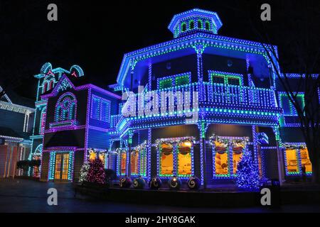 Ambiance Smoky Mountain Christmas à Dollywood 19 décembre 2015 Pigeon Forge, TN. Banque D'Images