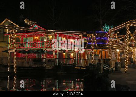 Ambiance Smoky Mountain Christmas à Dollywood 19 décembre 2015 Pigeon Forge, TN. Banque D'Images