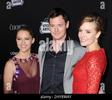 Benjamin Walker, Maggie Grace, Teresa Palmer assistant à la projection spéciale « The Choice » de Los Angeles, tenue à Arclight Hollywood Banque D'Images