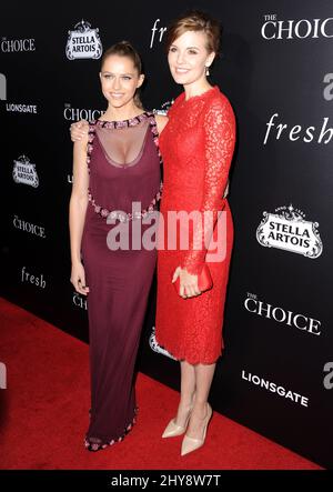 Teresa Parlmer, Maggie Grace assistant à la projection spéciale « The Choice » de Los Angeles, à Arclight Hollywood Banque D'Images