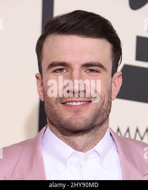 Sam Hunt arrive aux Grammy Awards annuels 58th qui se tiennent au Staples Center, Los Angeles Banque D'Images