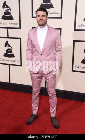 Sam Hunt arrive aux Grammy Awards annuels 58th qui se tiennent au Staples Center, Los Angeles Banque D'Images