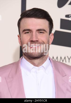 Sam Hunt arrive aux Grammy Awards annuels 58th qui se tiennent au Staples Center, Los Angeles Banque D'Images