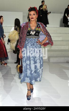 Andra Day assister à la collection Marc Jacobs automne 2016 tenue pendant la New York Fashion week les spectacles à l'Armory 64th Street Banque D'Images