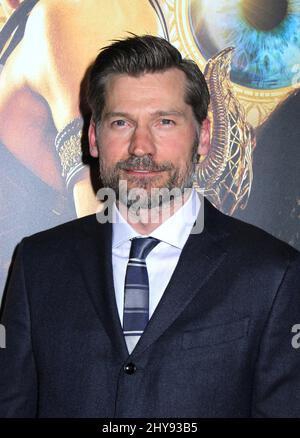 Nikolaj Coster-Waldau assiste à la première « Gods of Egypt » à l'AMC Loews Lincoln Square le mercredi 24 février 2016, à New York. Banque D'Images