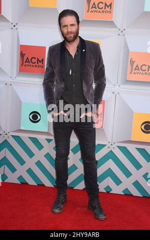 Canaan Smith arrive aux Academy of Country Music Awards 51st annuels au MGM Grand Garden Arena le dimanche 3 avril 2016, à Las Vegas. Banque D'Images