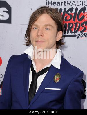 Matt Shultz arrive pour les iHeartRadio Music Awards au Forum le dimanche 3 avril 2016, à Inglewood, en Californie. Banque D'Images