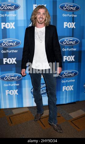 Bucky Covington arrive à la fin de la saison d'adieu 'American Idol' au Dolby Theatre le jeudi 7 avril 2016, à Los Angeles. Banque D'Images