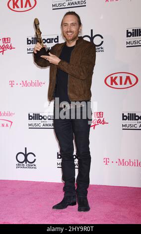 David Guetta dans la salle de presse des Billboard Music Awards 2016 à Las Vegas Banque D'Images
