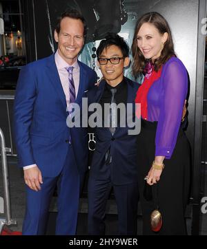 Patrick Wilson, James WAN, Vera Farmiga participant à la première « The Conjouring 2 » qui s'est tenue au Théâtre chinois IMAX de TCL Banque D'Images