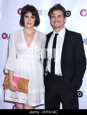 Melanie Lynskey et Jason Ritter assistent à la soirée d'ouverture du festival Outfest 2016 du film LGBT de Los Angeles au Théâtre Orpheum Banque D'Images