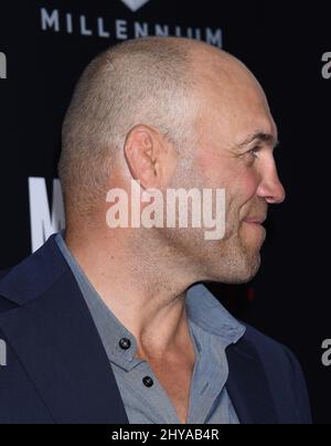 Randy Couture assiste à la première de Mechanic: Resurrection, qui s'est tenue aux cinémas ArcLight de Los Angeles, en Californie. Banque D'Images