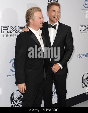 Rob Lowe, David Spade arrivant pour la « comédie centrale de Rob Lowe » qui s'est tenue aux SONY Pictures Studios, Culver City, Los Angeles, le 27 août 2016. Banque D'Images