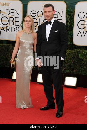 Naomi Watts et Liev Schreiber ont annoncé leur séparation. 12 janvier 2014 Beverly Hills, ca. Naomi Watts & Liev Schreiber Prix du Golden Globe 71st - arrivées à l'hôtel Beverly Hilton. Banque D'Images