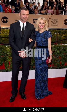 Naomi Watts et Liev Schreiber ont annoncé leur séparation. 30 janvier 2016 Los Angeles, ca. Liev Schreiber et Naomi Watts Prix annuels 22nd de la Guilde des acteurs de l'écran au Shrine Auditorium - Arroyo/AFF-USA.com Banque D'Images