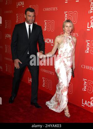 Naomi Watts et Liev Schreiber ont annoncé leur séparation. 18 avril 2015 Los Angeles, ca. Liev Schreiber et Naomi Watts Gala anniversaire 50th de LACMA à LACMA Banque D'Images