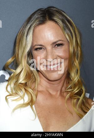 Maria Bello participe à la première projection de 'Goliath' qui a eu lieu à London West Hollywood, Californie. 29 septembre 2016 Banque D'Images