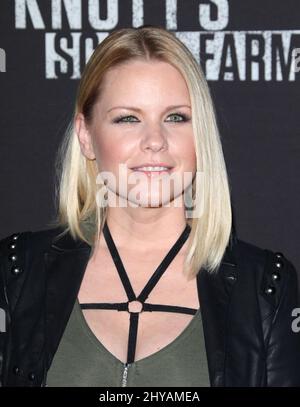 Carrie Keagan arrive pour l'événement tapis noir 2016 de Knott's Scary Farm, qui s'est tenu à Knott's Berry Farm, Los Angeles, le 30th 2016 septembre. Banque D'Images