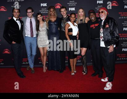 Lou Adler, Staz Nair, Ryan McCartan, Victoria Justice, Laverne C assister au Rocky Horror Picture Show: Faisons à nouveau le temps Warp première tenue au Roxy, à Los Angeles, Californie. Banque D'Images