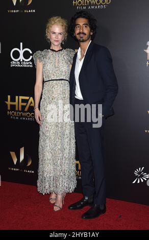 Nicole Kidman et Dev Patel assistent aux Hollywood film Awards 20th annuels à l'hôtel Beverly Hilton le dimanche 6 novembre 2016, à Beverly Hills, en Californie. Banque D'Images