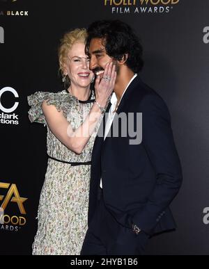 Nicole Kidman et Dev Patel assistent aux Hollywood film Awards 20th annuels à l'hôtel Beverly Hilton le dimanche 6 novembre 2016, à Beverly Hills, en Californie. Banque D'Images