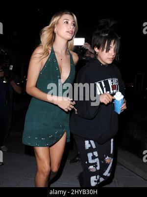 Hailey Baldwin est vu à NeueHouse Hollywood, Los Angeles. Banque D'Images