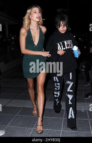 Hailey Baldwin est vu à NeueHouse Hollywood, Los Angeles. Banque D'Images