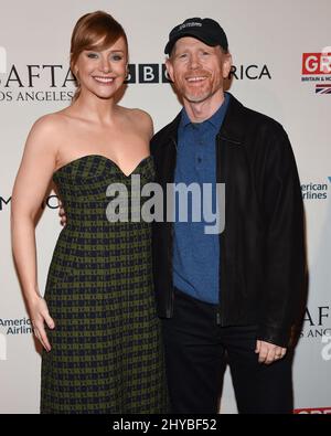 Bryce Dallas Howard et Ron Howard participant au BAFTA Tea Party 2017 à Los Angeles, Californie Banque D'Images