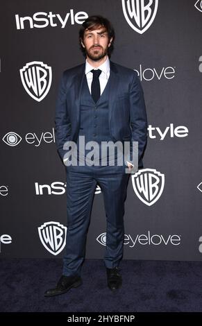 Eoin Macken assistant aux Golden Globe Awards 74th InStyle et Warner Bros. Après la fête à Los Angeles Banque D'Images